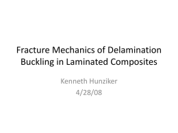 Fracture Mechanics of Delamination Buckling Laminated