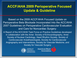 ACC/AHA 2007 Guidelines on Perioperative Cardiovascular