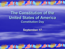 The Constitution ot the United States of America