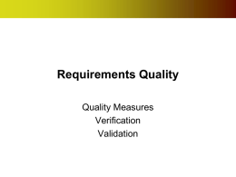 Requirements Quality - Software Enterprise