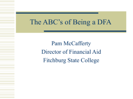 The ABC’s of Being a DFA