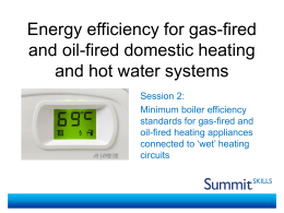 Welcome to Energy efficiency for gas-fired and oil