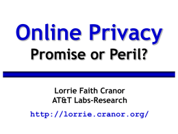 Online privacy - Yale University