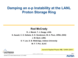Damping an e-p Instability at the LANL Proton Storage Ring