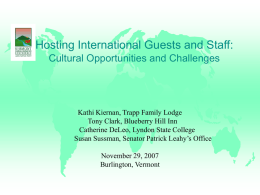 Welcoming International Guests