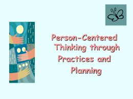 Person-Centered Principles and Practices