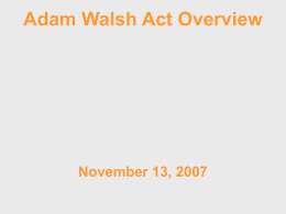 Adam Walsh Child Protection and Safety Act of 2006