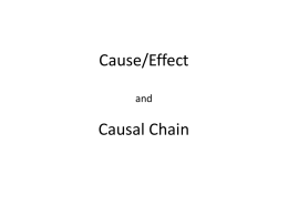 Cause/Effect and Causal Chain