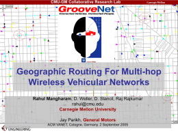 GrooveNet Geographic Routing For Multi