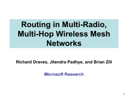 Routing in Multi-Radio, Multi