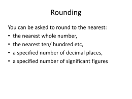 Rounding