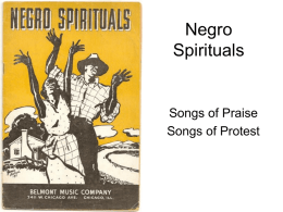 Negro Spirituals - Walsingham Academy