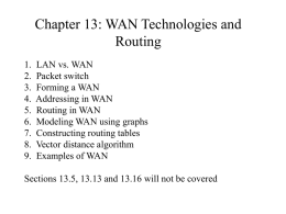 Chapter 12 WAN Technologies and Routing