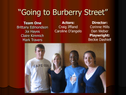 Going to Burberry Street” - University of Virginia