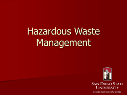 Managing Chemical Waste in the Laboratory