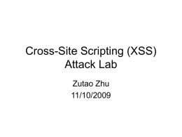 Cross-Site Scripting (XSS) Attack Lab