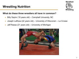 Wrestling Nutrition