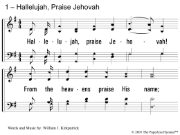 Hallelujah Praise Jehovah