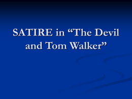 SATIRE in “The Devil and Tom Walker ”