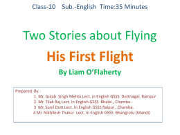 Two Stories about Flying
