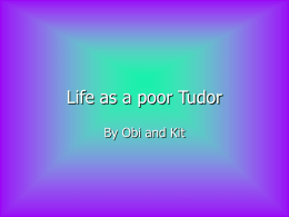 Life as a poor Tudor - Dulwich Hamlet Junior
