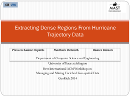 Extracting Dense Regions From Hurricane Trajectory Data