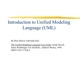 Intro to UML - University of Arizona