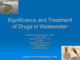 Significance and Treatment of Drugs in Wastewater