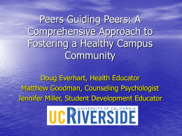 Peers Guiding Peers: A Comprehensive Approach to Fostering