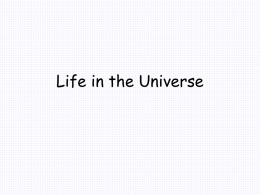 Life in the Universe - Stockton University