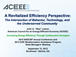 A Revitalized Efficiency Perspective: The Intersection of