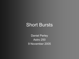 Short Bursts - University of California, Berkeley