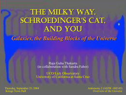The Milky Way, Schroedinger's Cat, and You