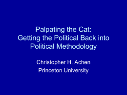 The New Political Methodology: Microfoundations and ART