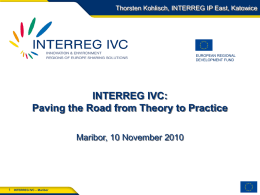 PowerPoint Presentation INTERREG IVC