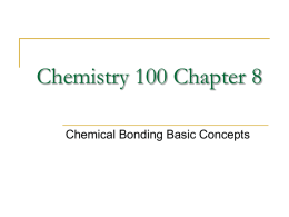 Chemical Bonding Basic Concepts