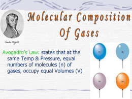 Ch.11 Molecular Composition of Gases