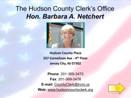 ABSENTEE VOTING - Hudson County Clerk's Office