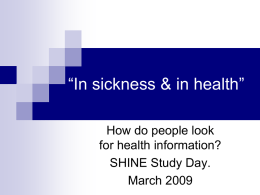 How do people look for health information?