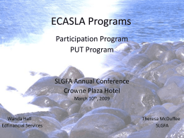 ECASLA Programs - SLGFA: Student Loan Guarantee Foundation