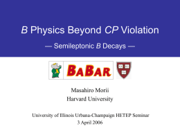 B Physics Behond CP Violation