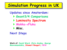 Recent UK simulation progress