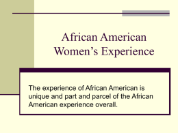 African American Women’s Experience