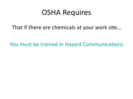 OSHA Requires - Salt Lake Community College