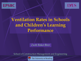 Ventilation Rates in Schools
