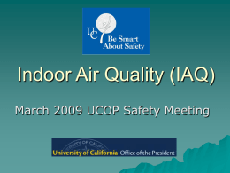 Indoor Air Quality – March