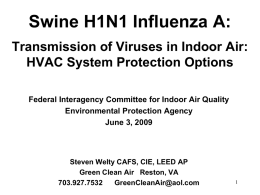 2009 Influenza A & Building’s Indoor Air