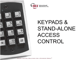 IEI Keypad Replacement Guide