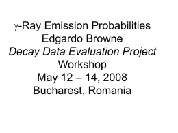 Gamma-Ray Emission Probabilities