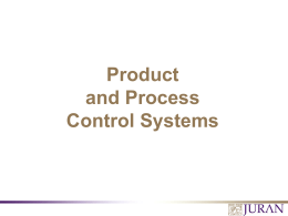 Creating Product and Process Control Systems